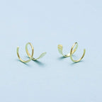 Minimalist Ear Climber Crawler Cuff Earrings for Women Girls Sterling Silver Cartilage Ear Piercing Wrap Earring Studs Hypoallergenic - Venoria