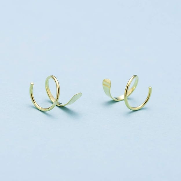 Minimalist Ear Climber Crawler Cuff Earrings for Women Girls Sterling Silver Cartilage Ear Piercing Wrap Earring Studs Hypoallergenic - Venoria