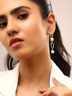Gold-Plated Pearl Drop Earrings – Timeless Luxury for Every Occasion - Venoria