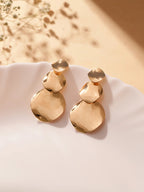 Golden Cascade Disc Drop Earrings - Venoria