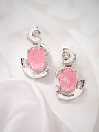 Pink Crystal Elegance Earrings – Sparkling Statement Style - Venoria