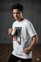 Demon Slayer Muzan Kibutsuji Oversized T-Shirt – Anime Villain Graphic Tee (Unisex White Cotton) Venoria