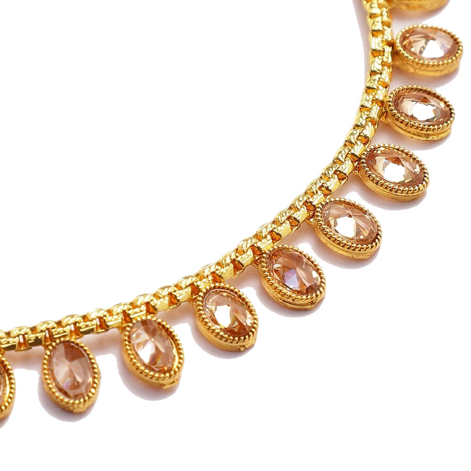 Shimmering Golden Anklet with Bell Charms - Venoria