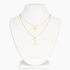 Dainty Layered Butterfly Gold Necklace Set - Venoria