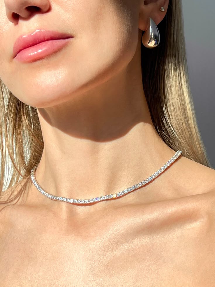 Diamond Tennis Necklace – Luxury Statement Piece for Elegant Women - Venoria