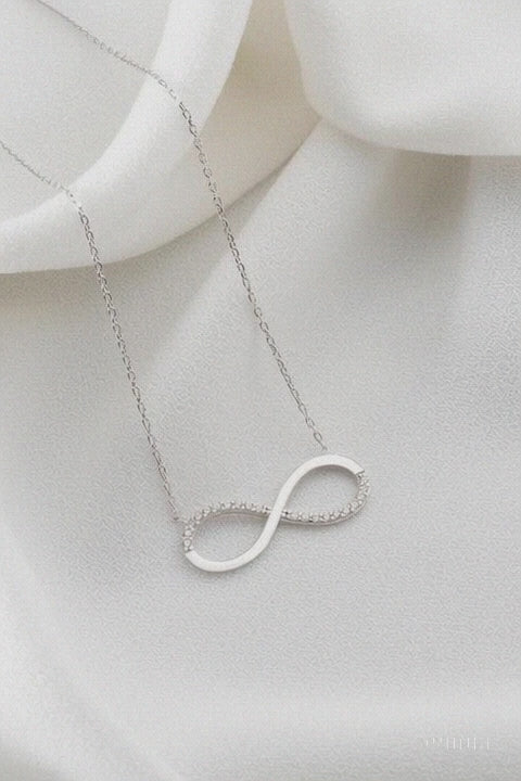 Venoria Sterling Silver Sparkle Infinity Necklace