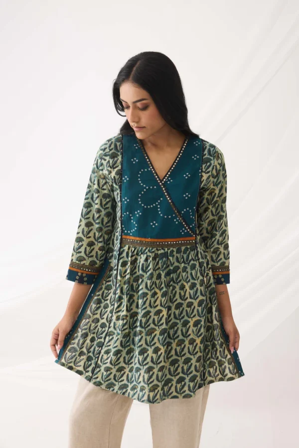 banjara kurti blue green