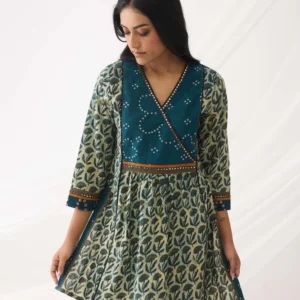 banjara kurti blue green