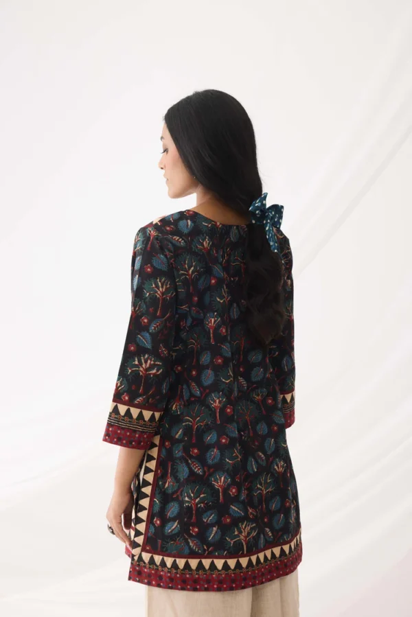 rozana kurti black teal