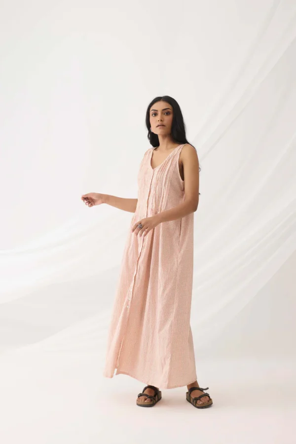 iris dress cream pink