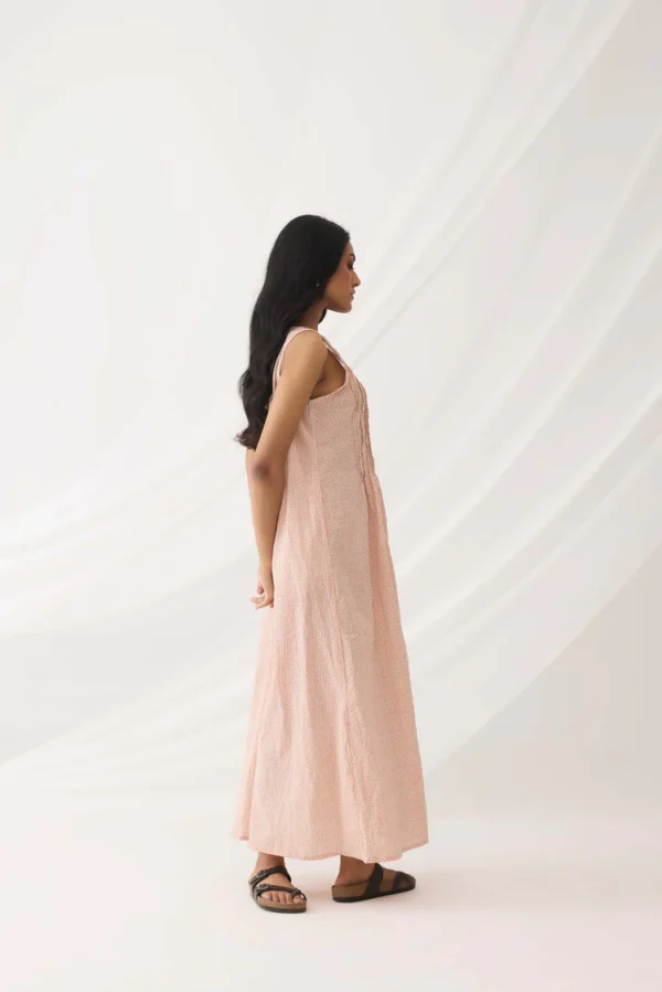 iris dress cream pink