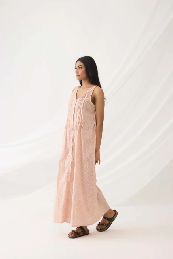 iris dress cream pink