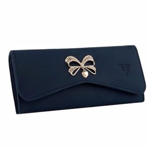 alsu women's peacock blue vegan leather hand clutch wallet purse | 4 card pocket (gdu 015peablu)