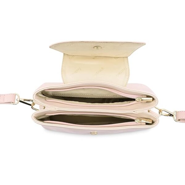 chic compact satchel with textured flap | faux leather women's handbags | satchel for casual carry