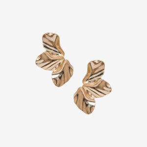 gilt 3 leaf swing earrings