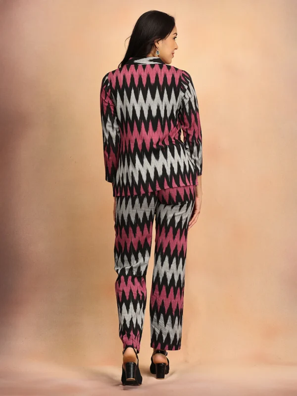ikat eclipse women's handloom blazer and pant set
