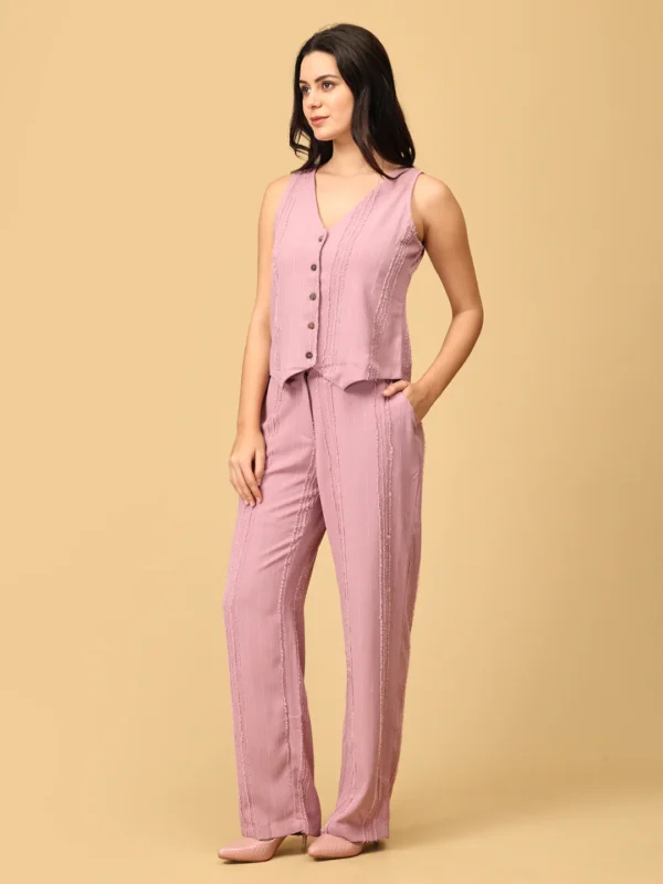 my me era women's waistcoat vest and pant co ord set