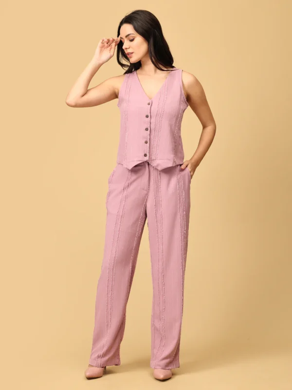 my me era women's waistcoat vest and pant co ord set