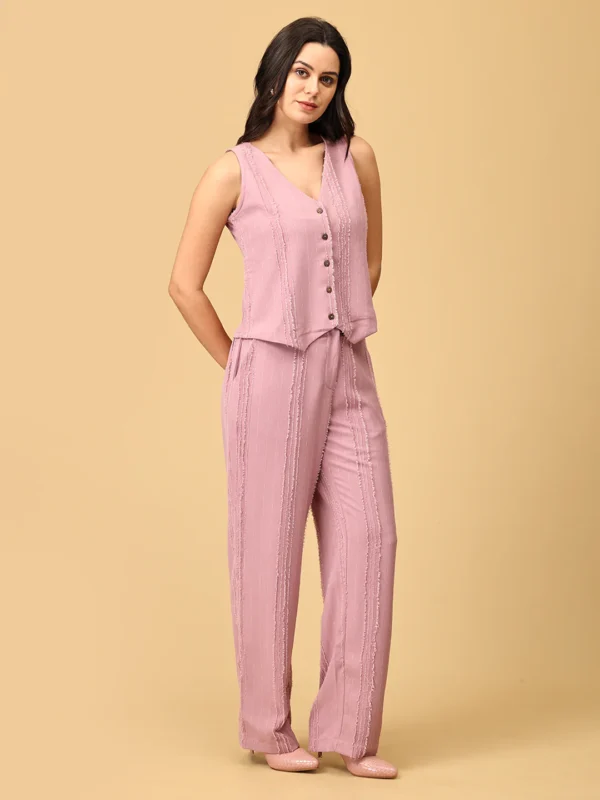 my me era women's waistcoat vest and pant co ord set