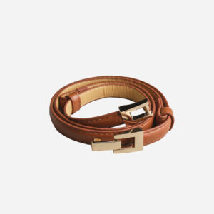 slender tan belt