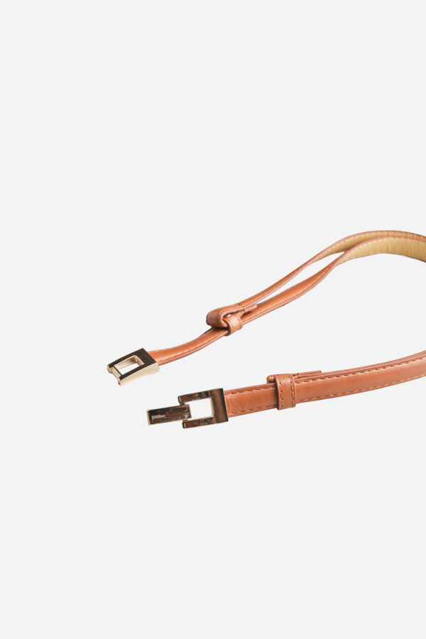 slender tan belt