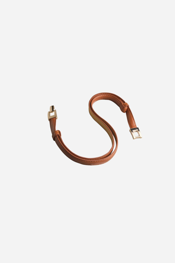 slender tan belt