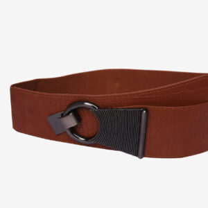 brown textured belt