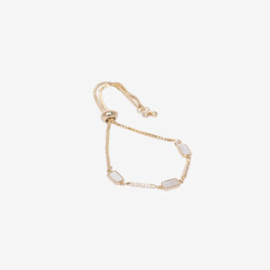 gold crystal adjustable bracelet