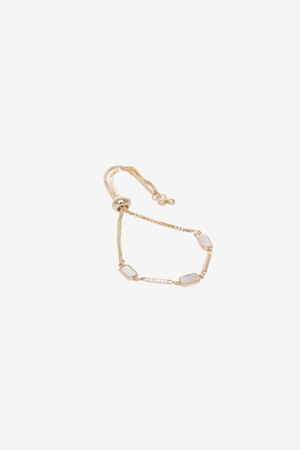 gold crystal adjustable bracelet