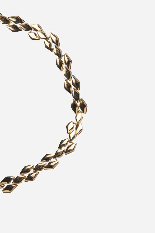 encrusted geometric necklace