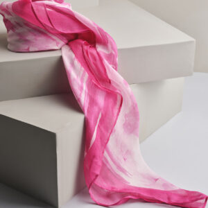 pink brush stroke scarf