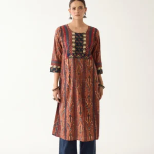rozana kurta red/ blue (set of 3)