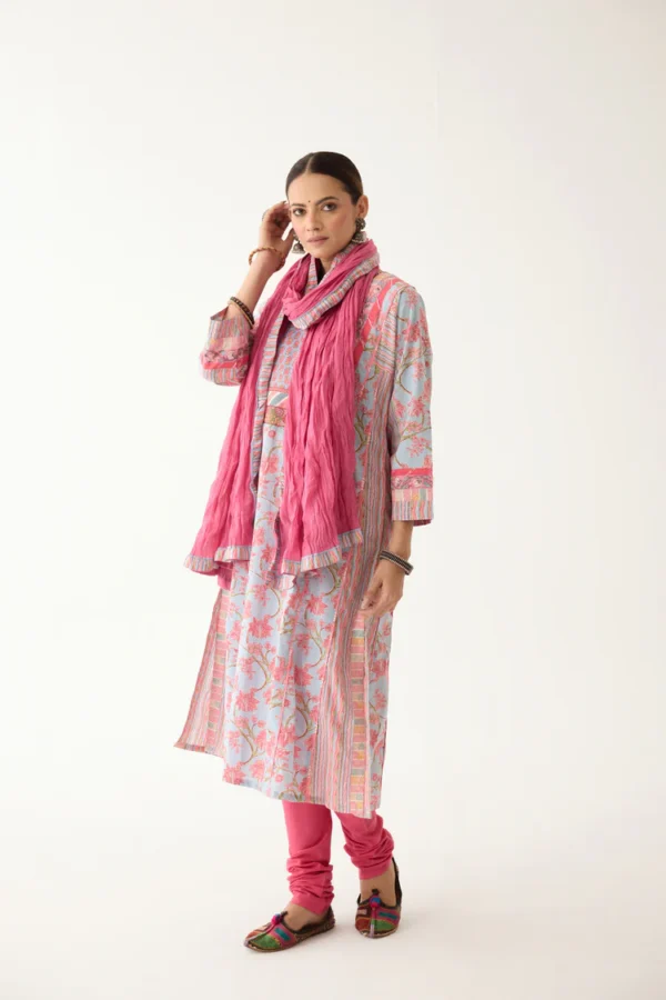 adya kurta sky blue/ light pink (set of 3)