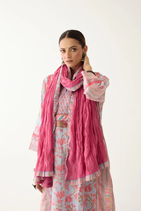adya kurta sky blue/ light pink (set of 3)