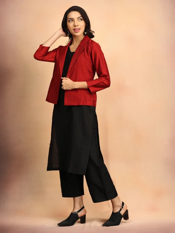 the modern muse women's blazer kurta set with trousers