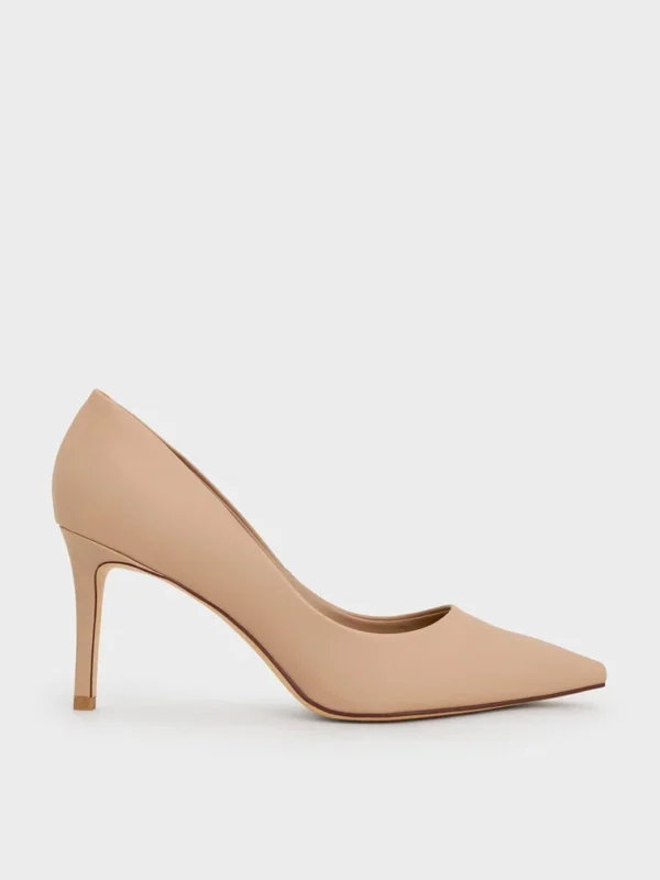 emmy pointed toe stiletto pumps nude