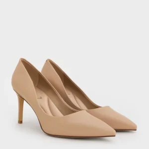 emmy pointed toe stiletto pumps nude