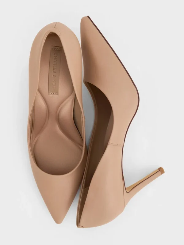 emmy pointed toe stiletto pumps nude