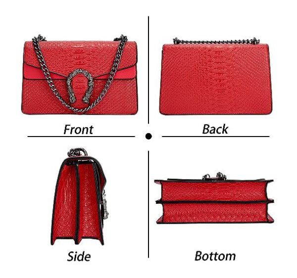 girls utility cross body shoulder sling bag clutch purse with adjustable chain strap