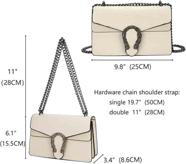 girls utility cross body shoulder sling bag clutch purse with adjustable chain strap