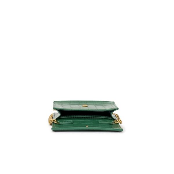 camilla textured wallet/card holder with sling chain for women