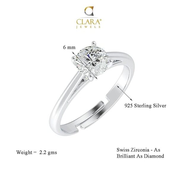 clara pure real 925 sterling silver adjustable ring band | rakhi rakshabandhan gift for sister bhabhi | multiple design options |gift for women and girls