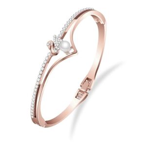 shining diva fashion 18k rose gold stylish bracelet for women and girls