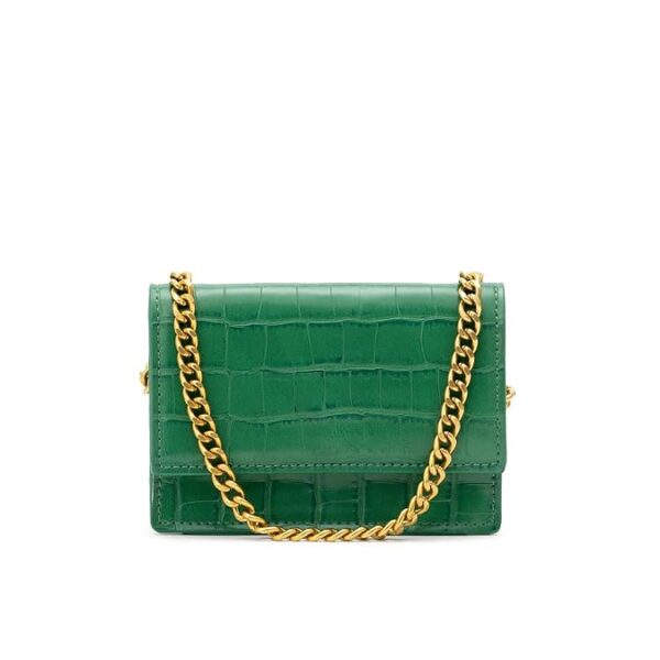 camilla textured wallet/card holder with sling chain for women