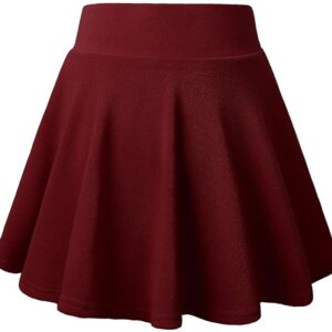 fraulein girl's/women's classic stretchy all time trendy flared knee length skater skirts inbuilt with inner safety shorts