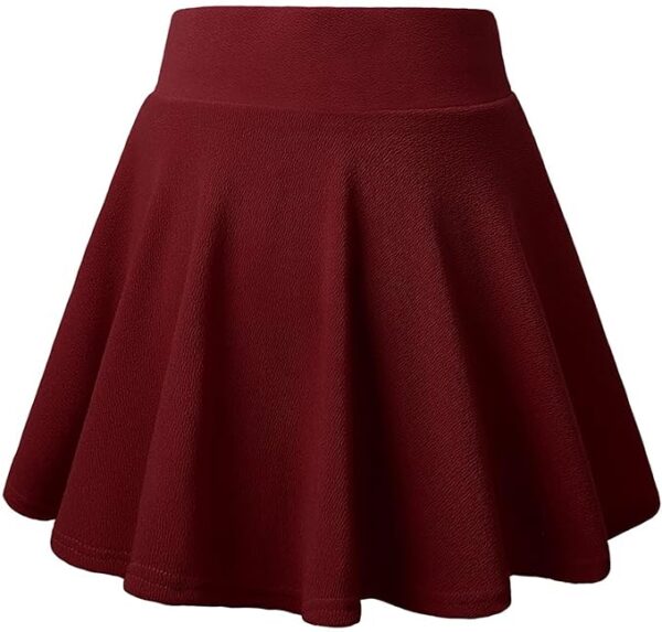 fraulein girl's/women's classic stretchy all time trendy flared knee length skater skirts inbuilt with inner safety shorts
