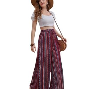 vastravibes stylish women's palazzo: trendy rayon printed ethnic wear palazzo | elasticated waist loose fit & regular, casual wear(vvd 079 xl) navyblue