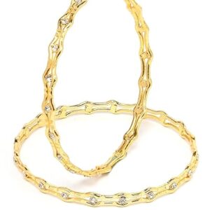 sukkhi traditional gold plated red and green kada bracelet bangle jewellery set for women & girls 2.4 inch