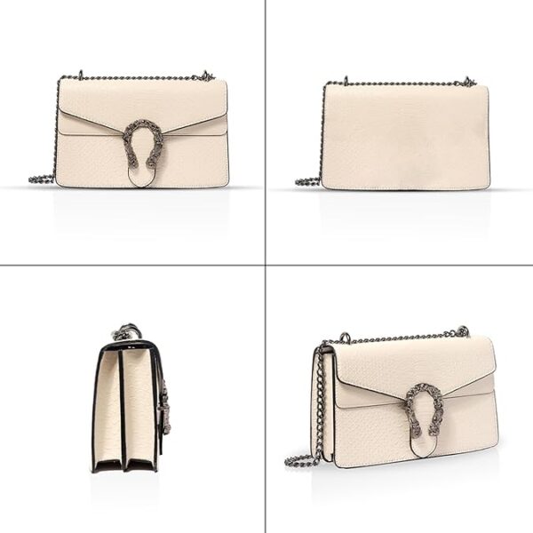 girls utility cross body shoulder sling bag clutch purse with adjustable chain strap