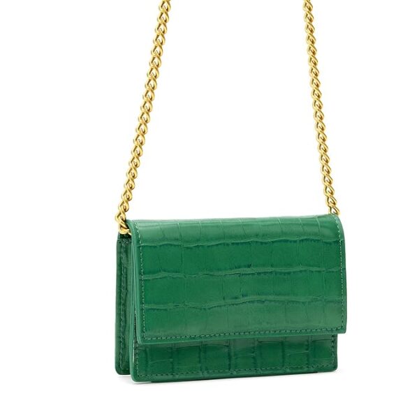 camilla textured wallet/card holder with sling chain for women